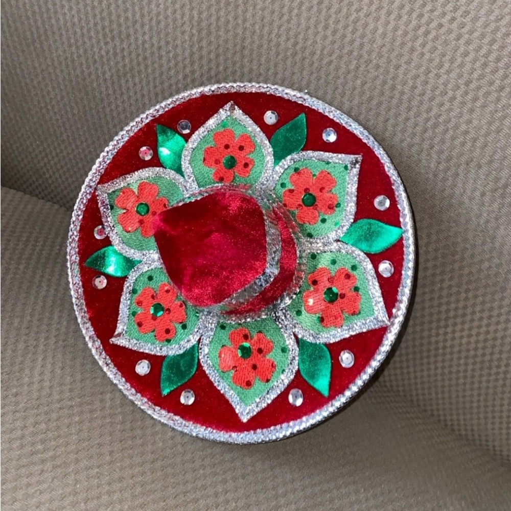 Mini Mexican Sombreo. Approx 8”. New w/Tag
